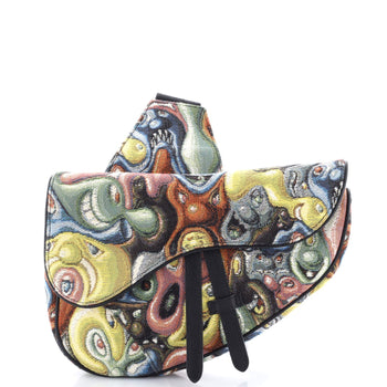 Christian Dior Kenny Scharf Saddle Crossbody Bag Jacquard