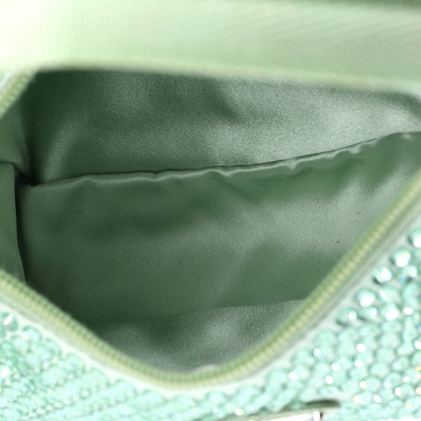 Prada Re-Edition 2000 Hobo Crystal Embellished Satin Mini