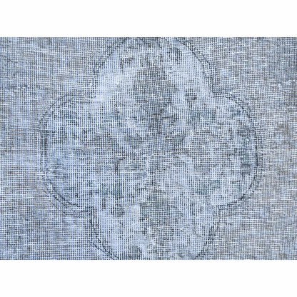 7'9"X11' Gray Worn Wool Vintage Hand Knotted Farsian Tebraz Rug