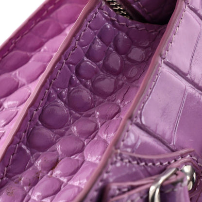 Balenciaga Neo Classic City Bag Crocodile Embossed Leather Nano