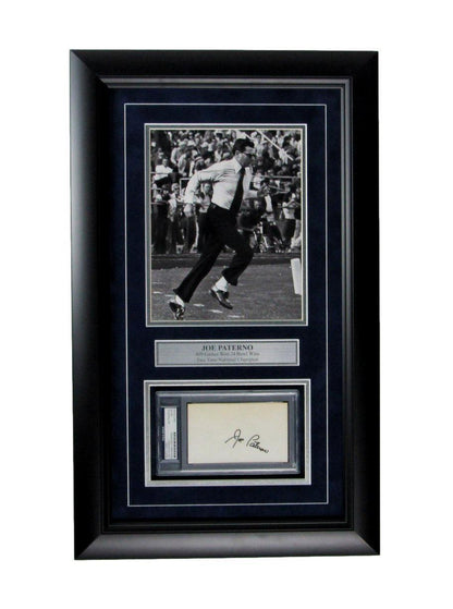 Joe Paterno Penn State Signed 3X5 Index Card W/