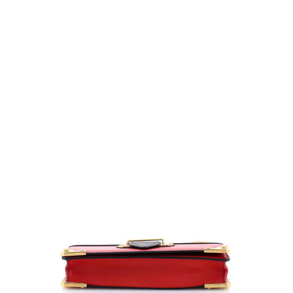Prada Cahier Chain Clutch City Calf And Saffiano