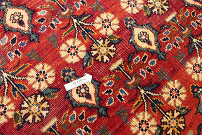 Semi-Antique Handmade Oriental Rug Red Carpet