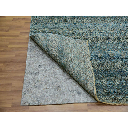 10'X10' Blue Kohinoor Herrita Plush Wool Hand Knotted Square Oriental Rug