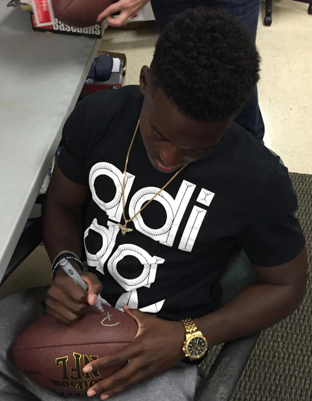 Phillip Dorsett Clive Walford And Denzel Perryman Autographed Wilson Nfl Footbal