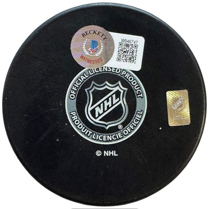Aaron Ekblad Autographed Official Florida Panthers Puck (Beckett Witness)