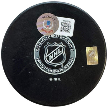 Aaron Ekblad Autographed Official Florida Panthers Puck (Beckett Witness)