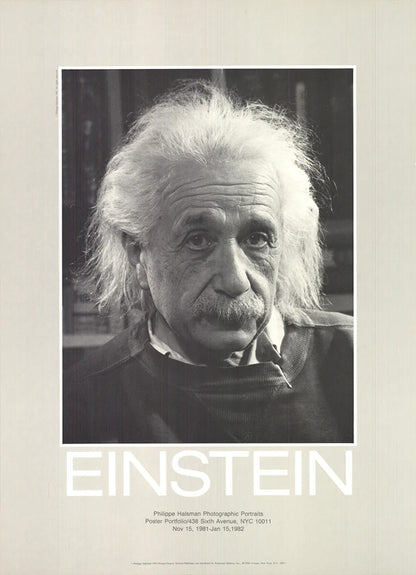 Philippe Halsman Einstein " Offset Lithograph Photography Black