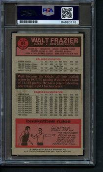 1976-77 Topps Walt Frazier Hof #64 Autographed/Signed Card Knicks Psa/Dna 173106