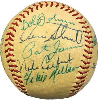 Mlb Legends Autographed Official Braves Logo Baseball (Jsa)