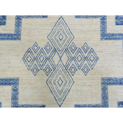 10'1"X13'9" Navy Blue Fine Peshawar Extra Soft Wool Hand Knotted Rug