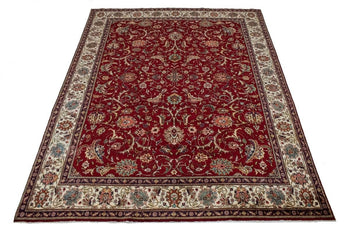 Vintage Handmade Wool Oriental Rug Classic Floral