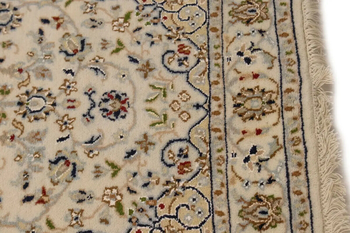 Extra Fine Floral Indo-Nain Runner Rug Oversized