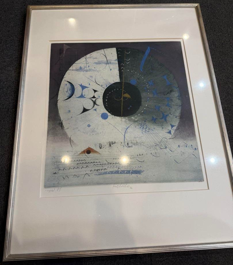 Pavel Sukdolk "Chronometer" Czech Original Etching Signed Numbered Framed