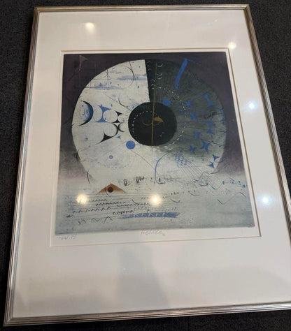 Pavel Sukdolk "Chronometer" Czech Original Etching Signed Numbered Framed