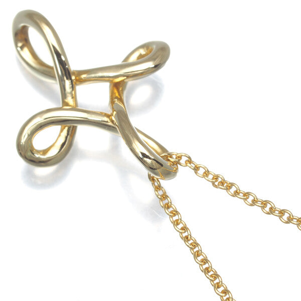 Tiffany&Co. Necklace Infinity Cross 18K 750 Yellow Gold
