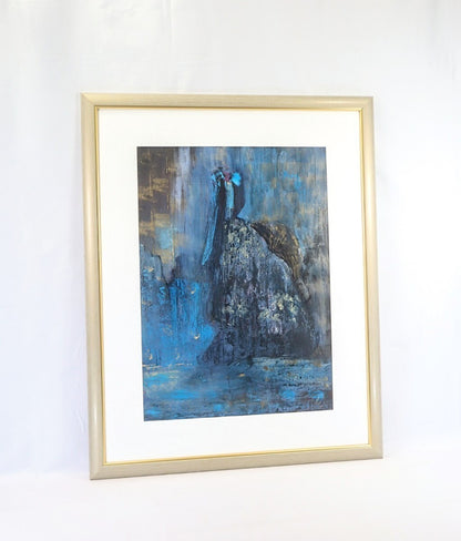 Lucila Viso Oil Painting "Blue Fantasy" Signed 1997 F25 Argentina France