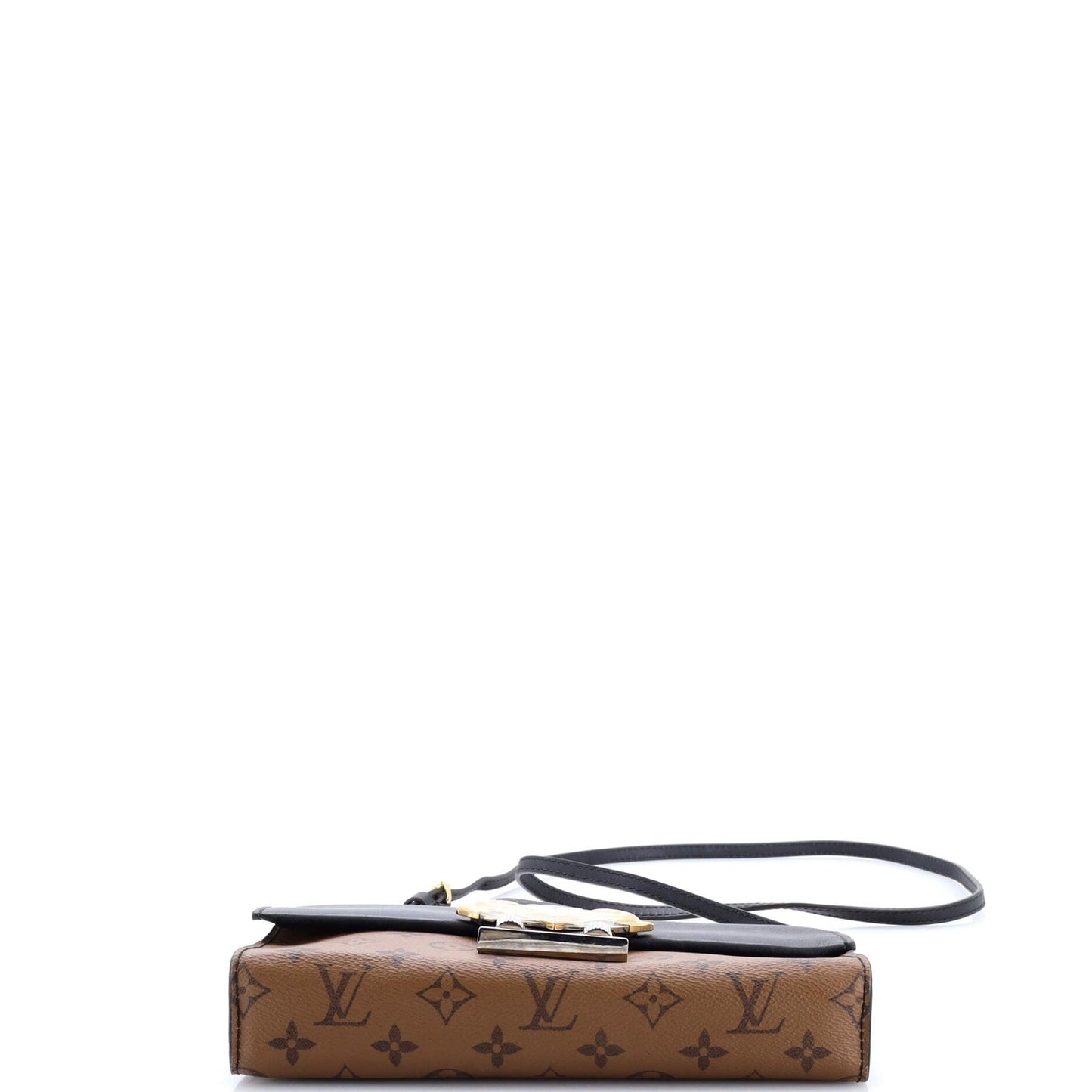 Louis Vuitton Column Clutch Reverse Monogram Canvas With Calfskin