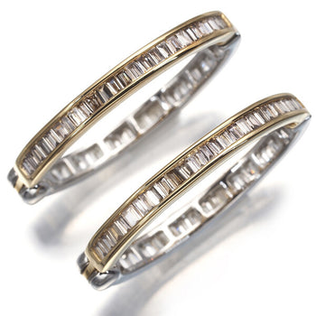 Gstv Earrings Diamond Bicolor 18K 750 Yellow