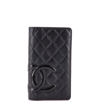 Chanel Cambon Bifold Wallet Quilted Calfskin Long