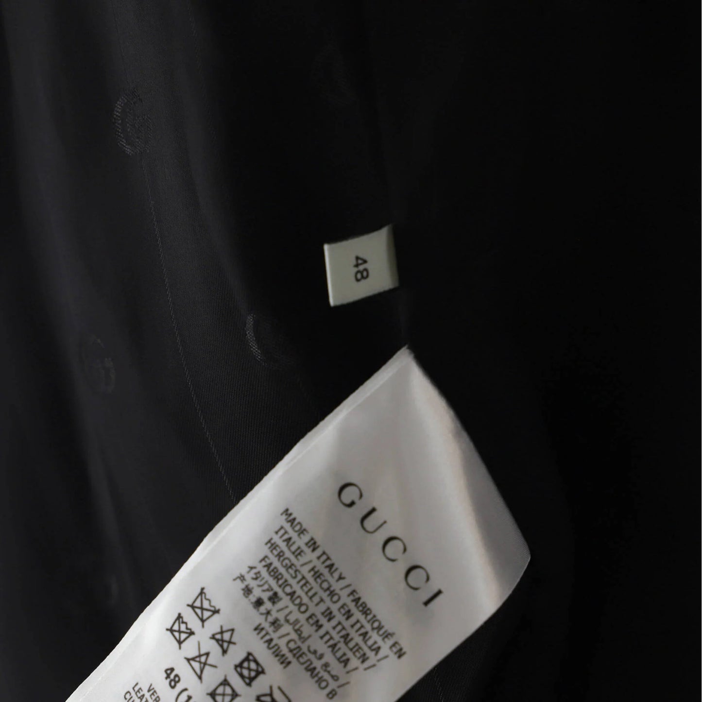 Gucci Men'S Logo Shirt Jacket Leather