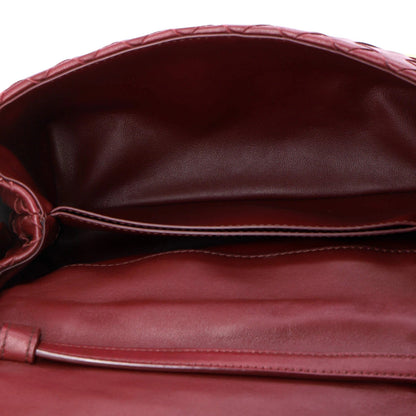 Bottega Veneta Convertible Flap Shoulder Bag Intrecciato Nappa Small