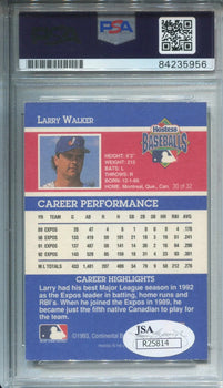 Larry Walker Hostess Montreal Expos Autographed Card (Psa)