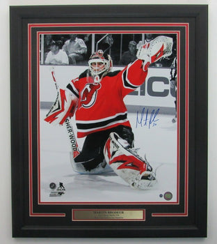 Martin Brodeu Devils Signed/Autographed 16X20 Photo Framed Steiner 141832