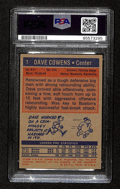 Dave Cowens Hof Signed/Inscribed On Card 1972