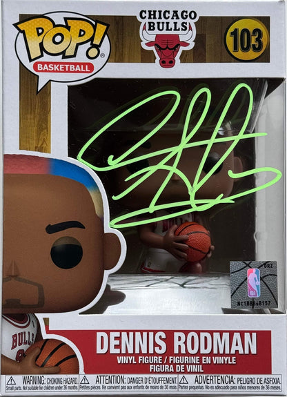 Dennis Rodman Autographed Chicago Bulls Funko Pop #103 (Jsa)