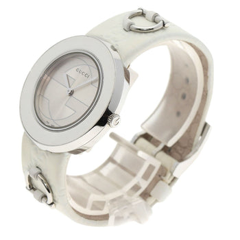 Leather GUCCI You play Watches 129.4 Stainless Steel/