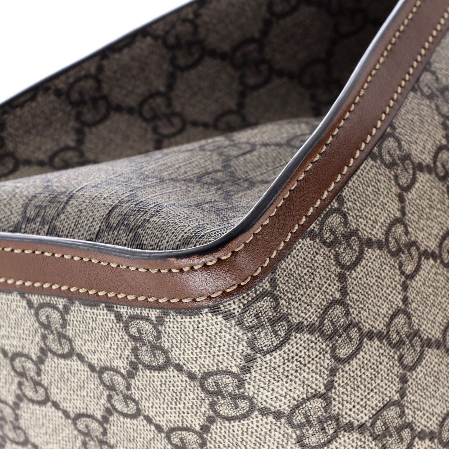 Gucci Padlock Chain Tote Gg Coated Canvas With Leather Medium