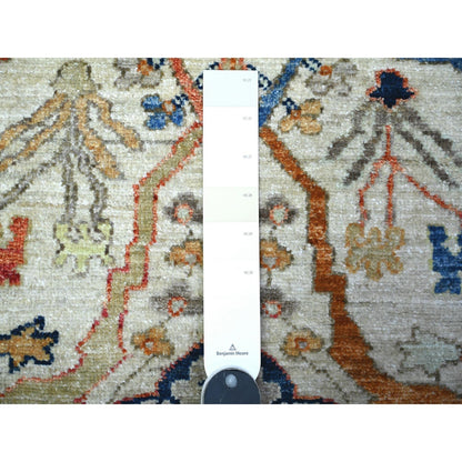 3'1"X4'8" Gray Aryana Natural Dyes Pure Wool Hand Knotted Oriental Rug