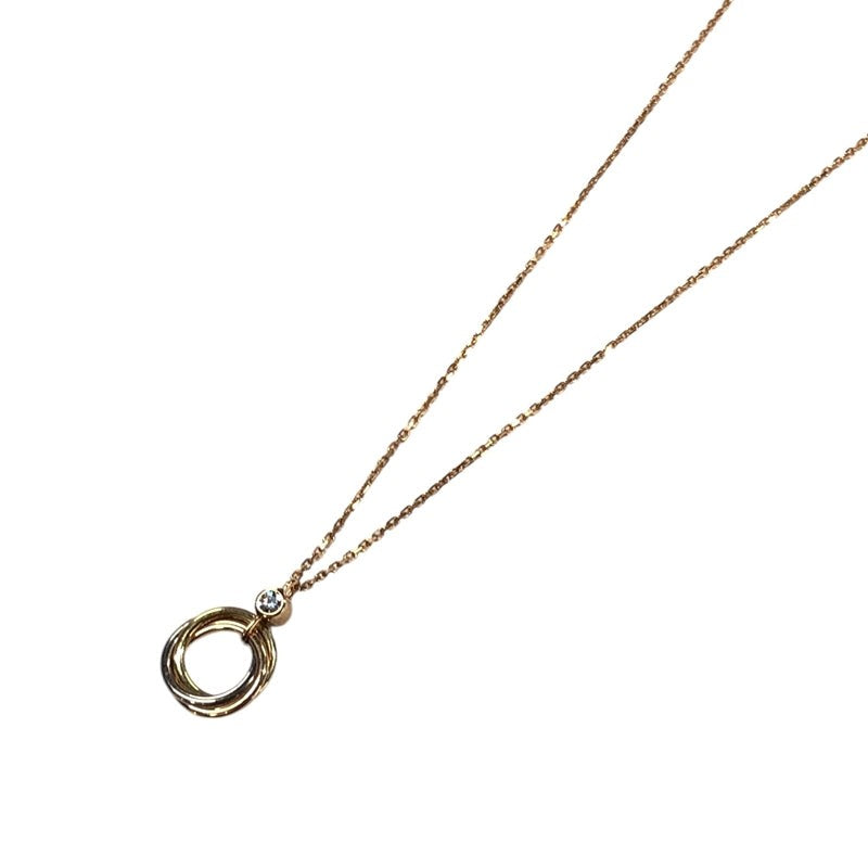 Cartier Trinity 1P Diamond Necklace K18Yg