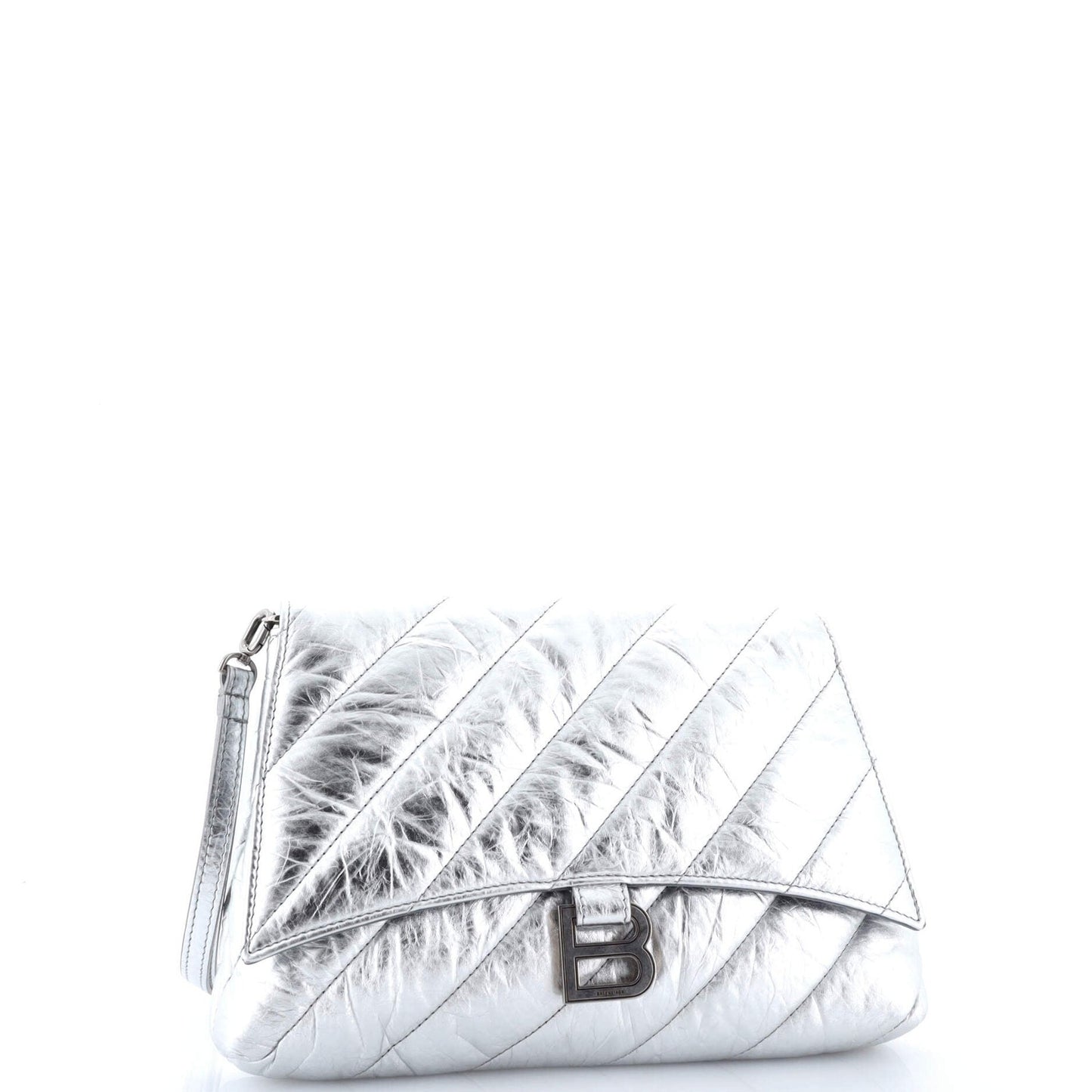 Balenciaga Crush Chain Flap Bag Quilted Crushed Calfskin Small