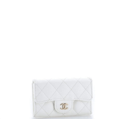 Chanel Classic Flap Card Case Quilted Caviar