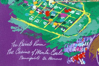 Leroy Neiman "Casino Of Monte Carlo" Lithograph 396/700 Hand Signed, Framed