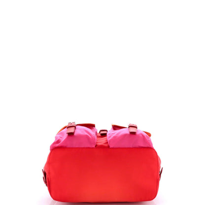 Prada Double Front Pocket Backpack Tessuto Medium