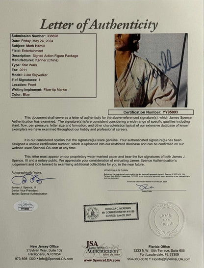 Mark Hamill Signed Princess Luke Skywalker Star Wars Kenner Action Figure Sealed