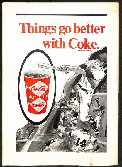 1969 Yankees Vs. Oakland A'S Scorecard & Program