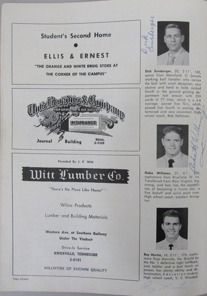 1951 Tennessee Vs. Mississippi College Football Program Signed By (36) 192267