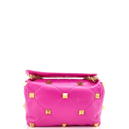 Valentino Garavani Roman Stud Flap Bag Quilted Leather Large