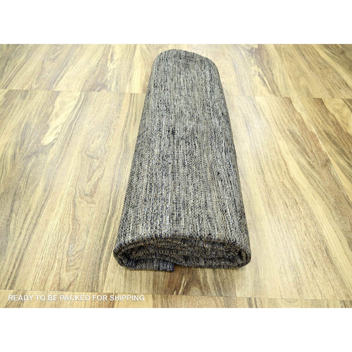 11'10"X15' Brown & Black Oxidized Grass Design Wool Hand Knotted Xl Rug