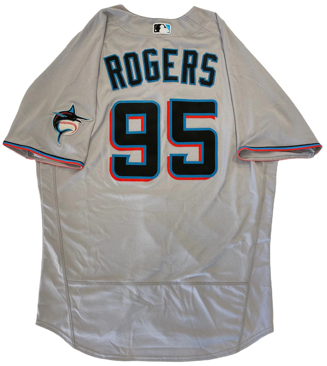Trevor Rogers 2020 Game Used Miami Marlins Gray Jersey (Mlb)