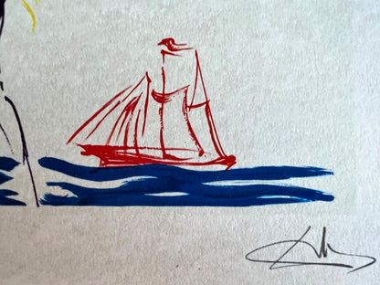 Salvador Dal Lithograph Coa Signed Numbered By Hand Pencil