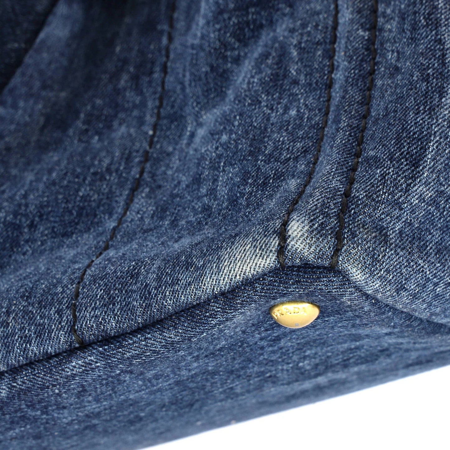 Prada Canapa Tote Denim Small