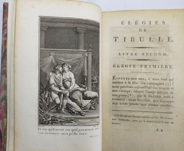 1795 Tibullus Elegies & Jean Second Baisers Mirabeau Commentary W/ Borel Engrave