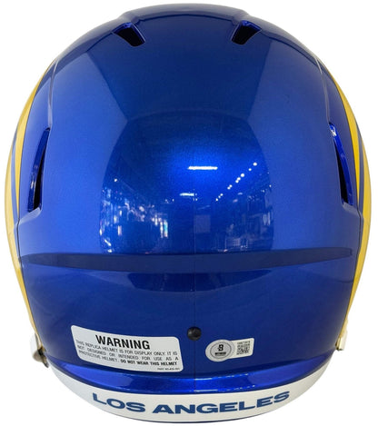 Kurt Warner Autographed Rams Helmet Full Size Beckett Witness