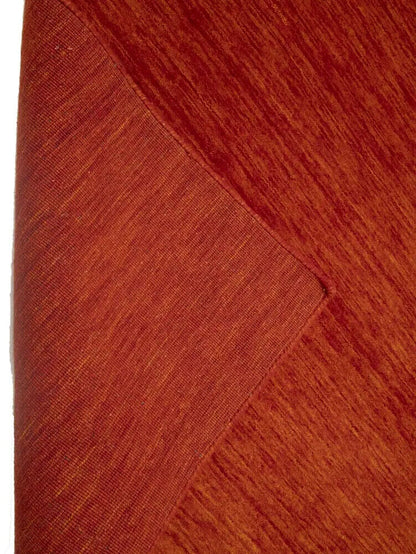 Orange-Red Gabbeh Modern Square Rug Wool Tribal
