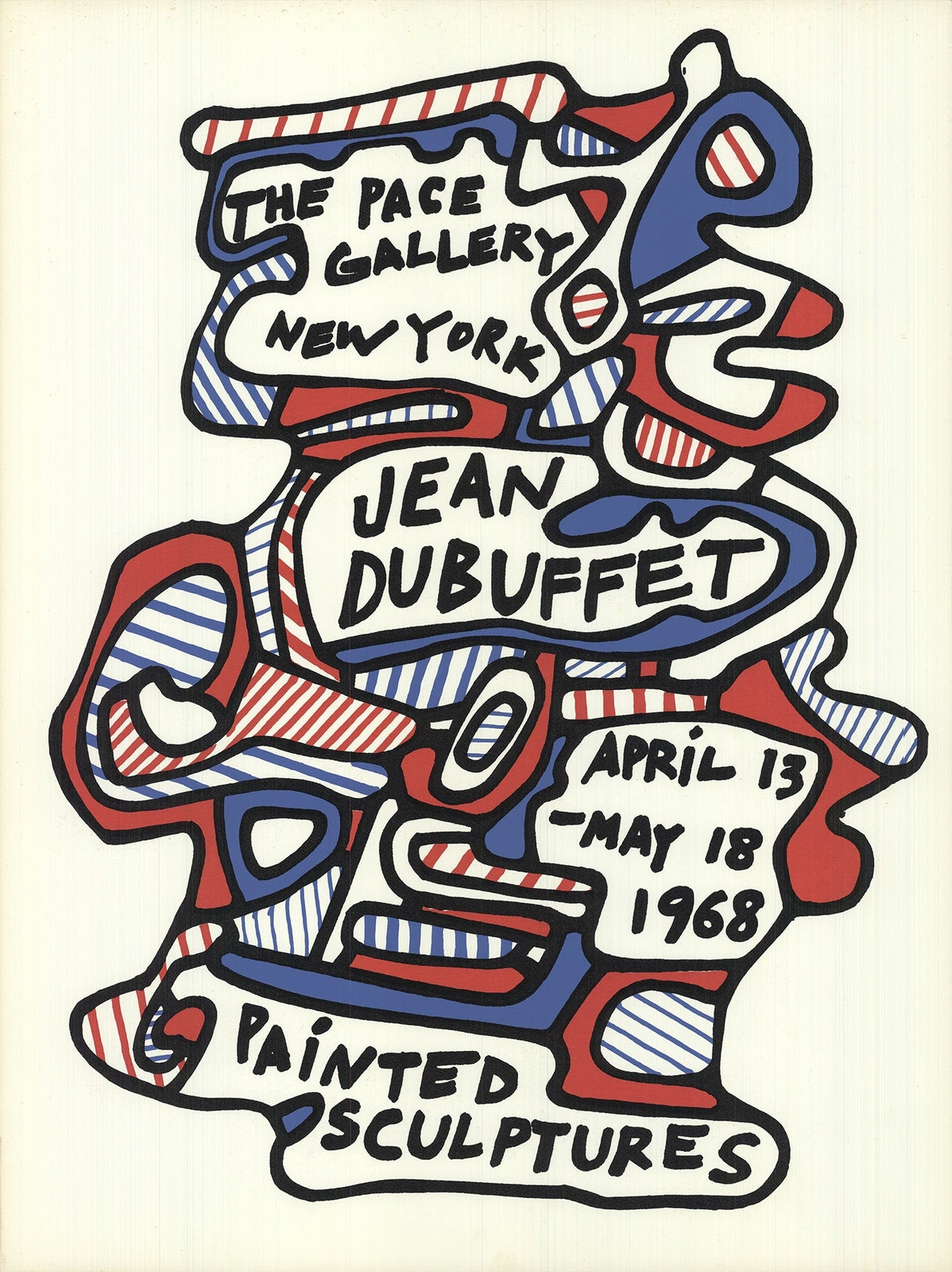 Modernism Sculptures Painted 1968 JEAN DUBUFFET x 24.75